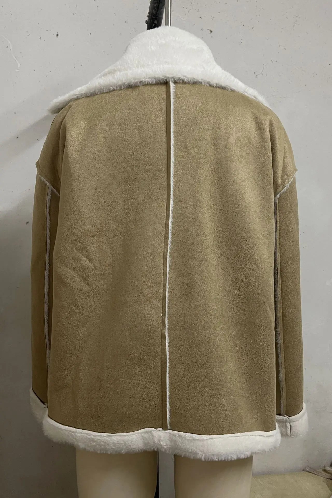 Turn Down Collar Shearling Jacket