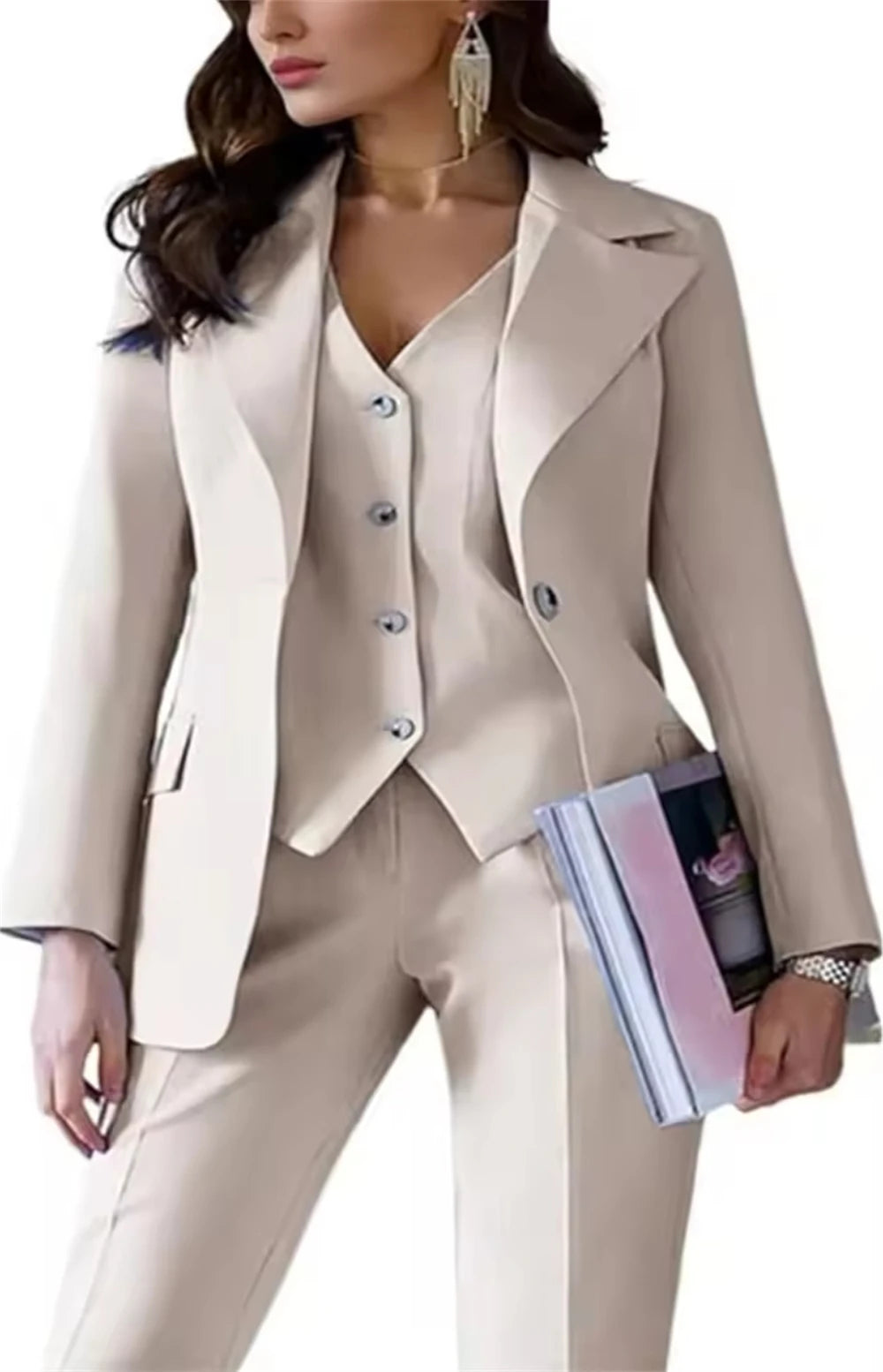 Slim Fit Three Piece Suit Set
