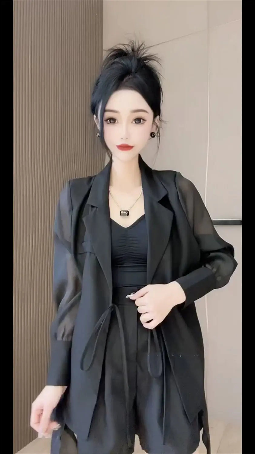 Summer 2 Piece Outfits 2025 Formal Kit Office Blazer Suits Set of Two Fashion Pieces for Women Shorts Cheap Womens Matching Sets