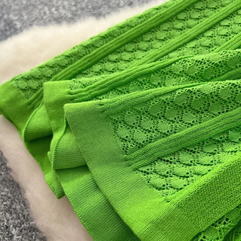 Sleeveless Knitted Bodycon Mid Calf Dress for Women