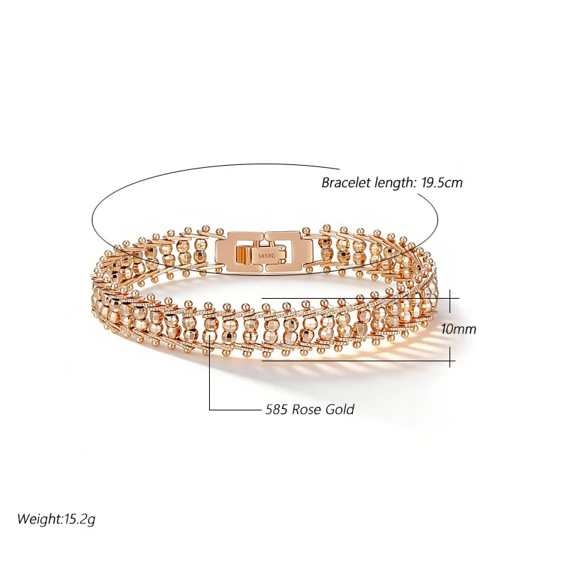 Elegant Rose Gold Tone Chain Link Bracelet for Women