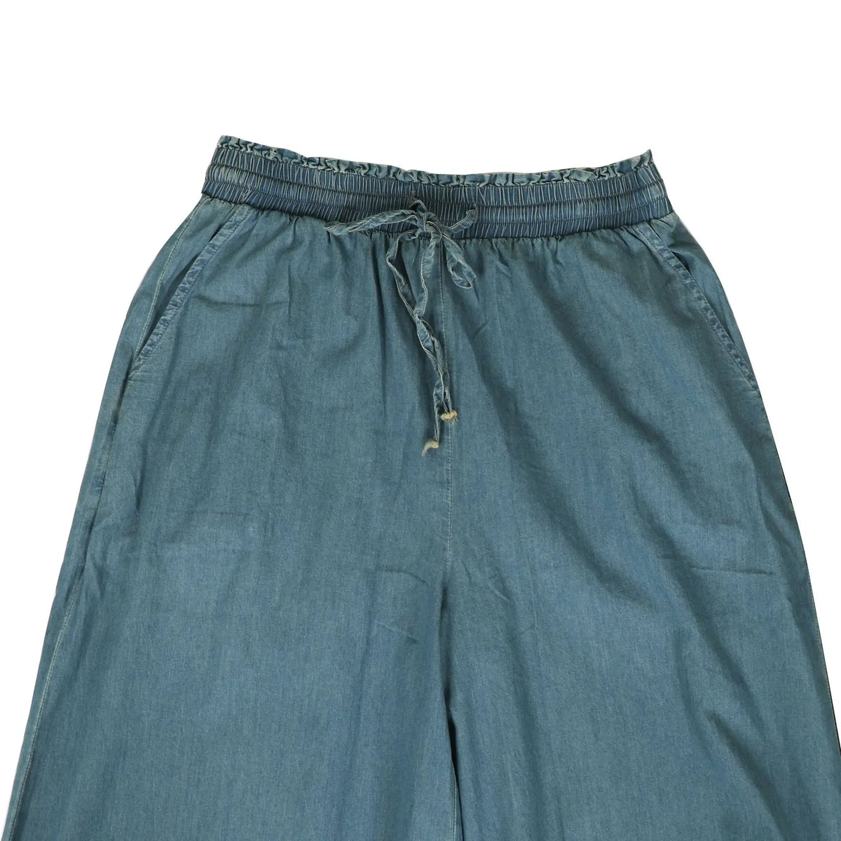 Ruched Spaghetti Strap Denim Two Piece Set for Women