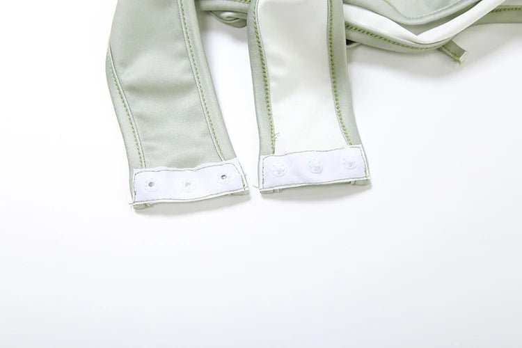 Gradient Hooded Bodysuit Two-Piece Set