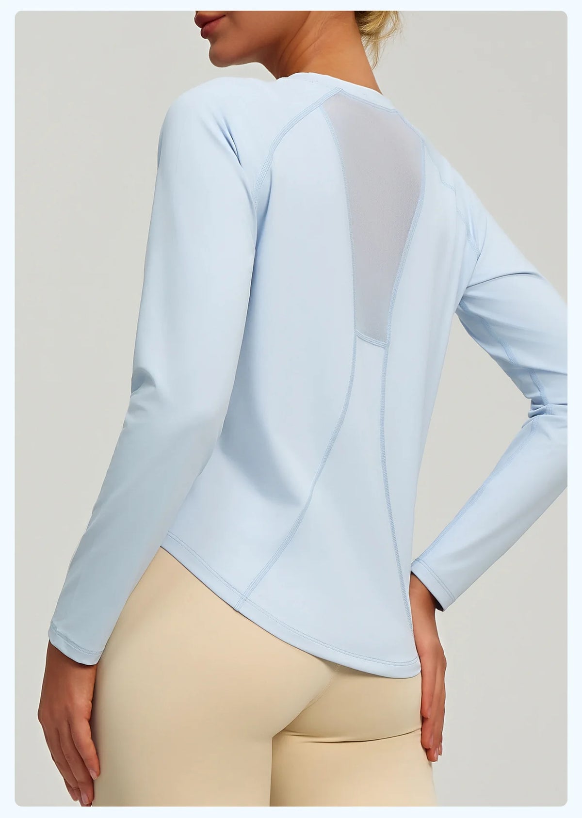 Breathable Loose Mesh Long Sleeve Yoga Top for Women
