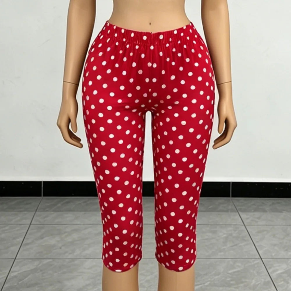 Chic Polka Dot Letter Print Two Piece Set for Women