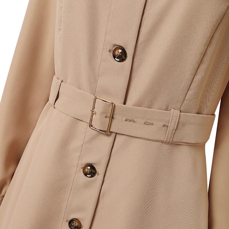 Belted Button Up Maxi Shirt Dress