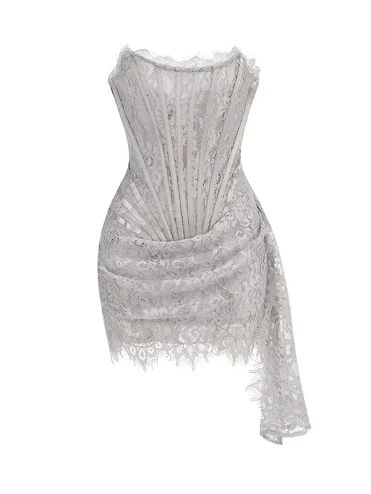 Lace Patchwork Corset Dress