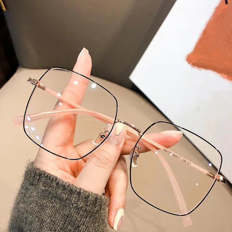 Anti Blue Light Oversized Square Glasses For Women