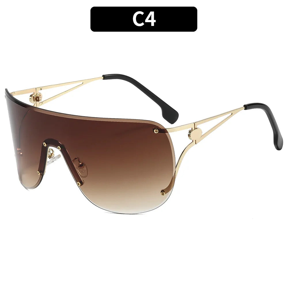 Oversized Shield Fashion Sunglasses
