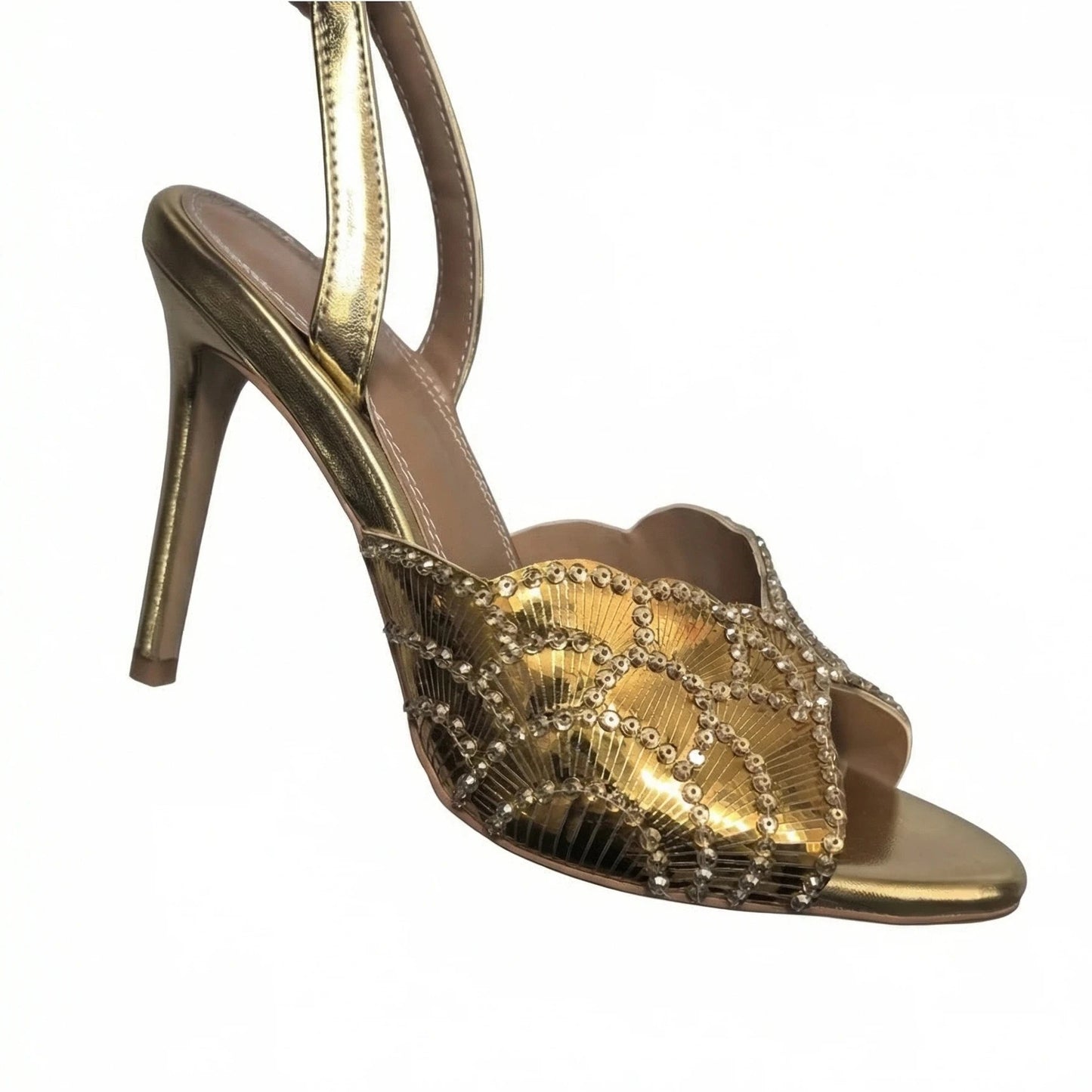 Luxurious Sparkling Fish Mouth Strap Sandals for Women