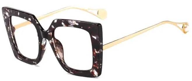 Oversized Leopard Blue Light Blocking Reading Glasses for Women