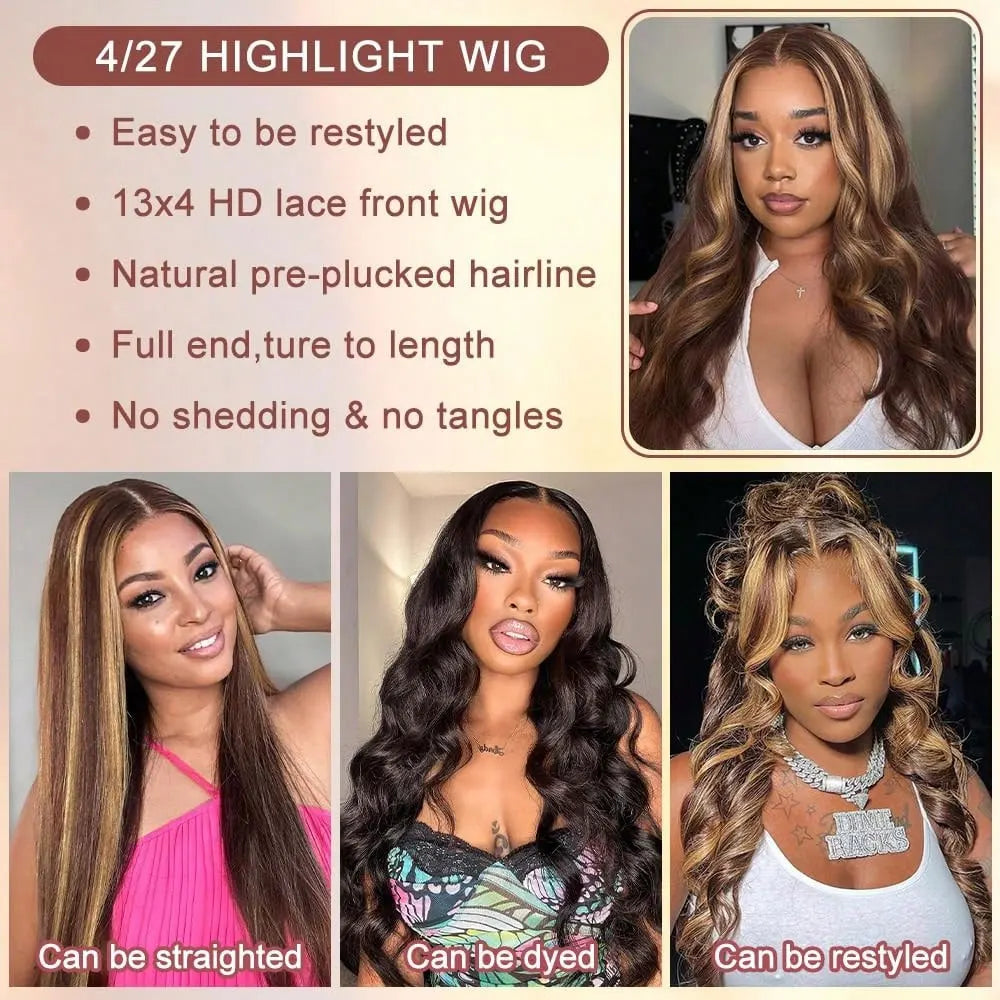 Body Wave Brazilian Human Hair Lace Front Wig For Women