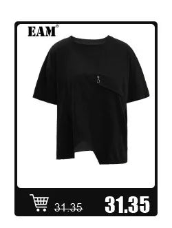 [EAM]  Women Black Cross Bandage Short Blazer New Lapel Long Sleeve Loose Fit  Jacket Fashion Tide Spring Autumn 2025 1T126