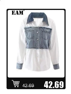 [EAM] Women Black Drawstring Big Size Casual T-shirt New Round Neck Short Batwing Sleeve Fashion Tide Spring Summer 2025 1DJ1031