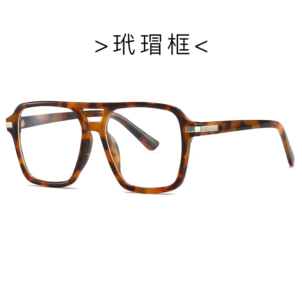 Retro Double Bridge Square Frame Reading Glasses for Women