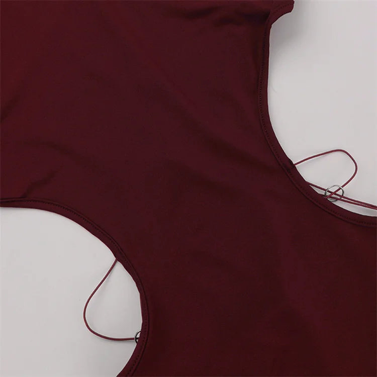 Backless Sleeveless Maxi Dress With High Collar for Women