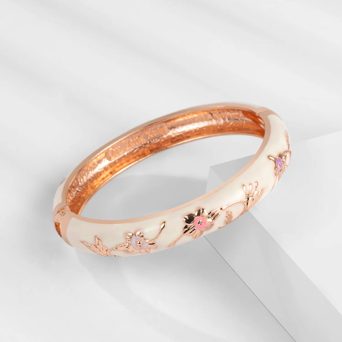 Elegant Double Enamel Cloisonne Bangle Set for Women