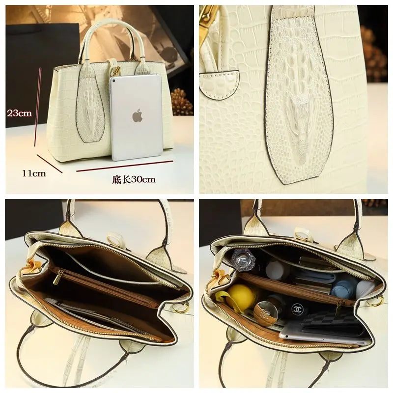 Leather Handbag 2025 New Large Capacity Fashion Shoulder Cross-body Bags for Women Sac À Main Femme