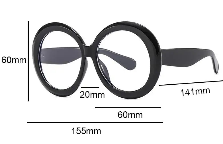 Fashionable Blue Light Round Frame Reading Glasses for Women