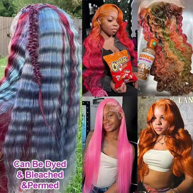 Honey Blonde Deep Wave Lace Front Human Hair Wig for Women