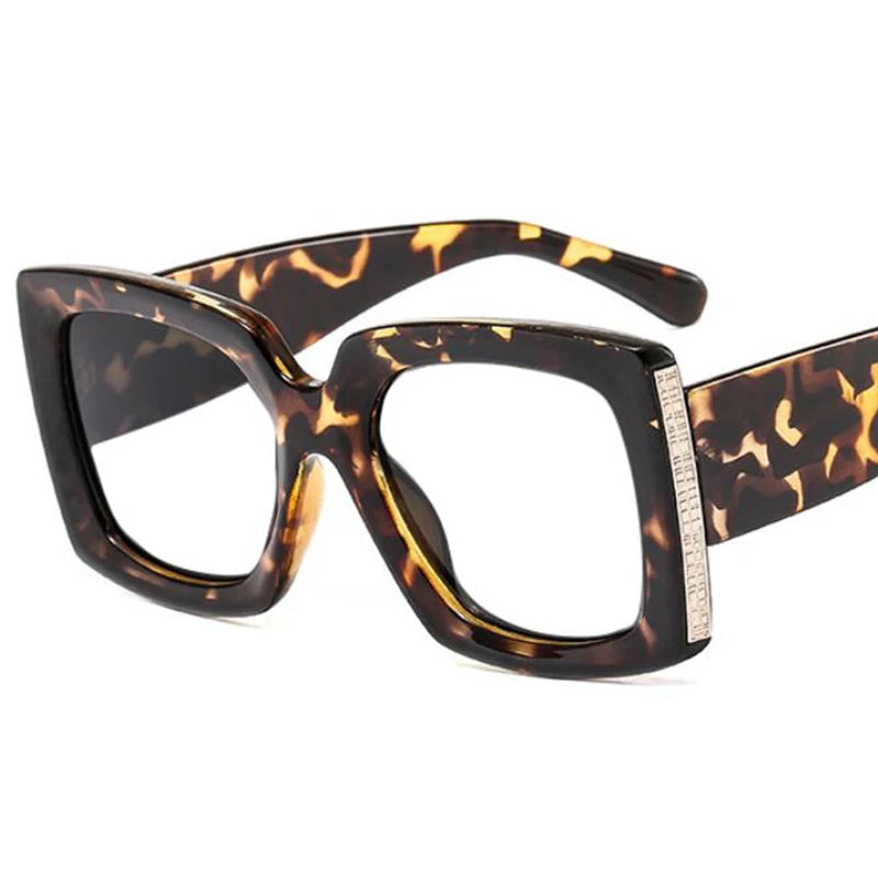 Oversized Square Blue Light Reading Glasses for Women