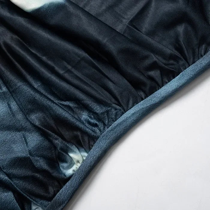 Short Dress for Women Streetwear Fashion Sexy Tight Fitting Backless Skirt Print Strapless Sleeveless Dresses Summer 2025 New
