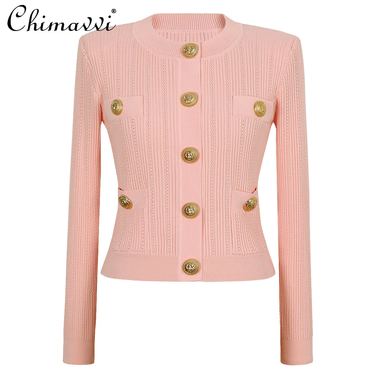 O Neck Knit Sweater Coat