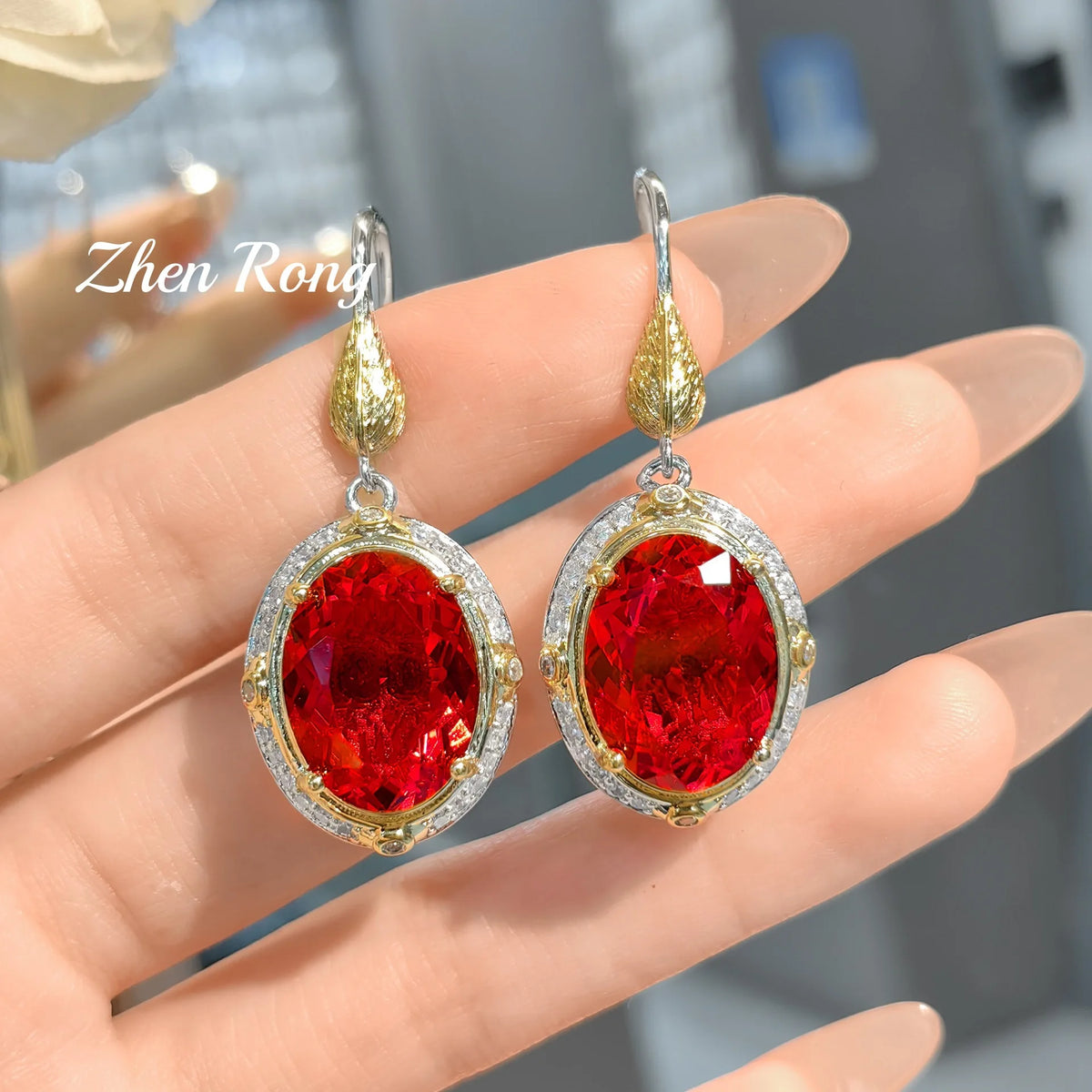 Sparkling Cubic Zirconia Necklace Earrings And Ring Set for Women