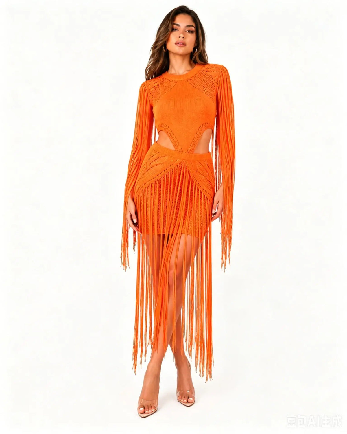 Boho Tassel Hollow Out Knit Summer Dress for Women