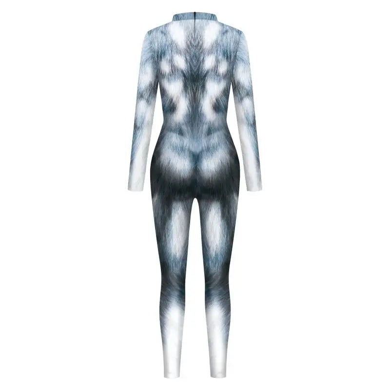 Vivid Animal Print Allover Zentai Bodysuit for Women