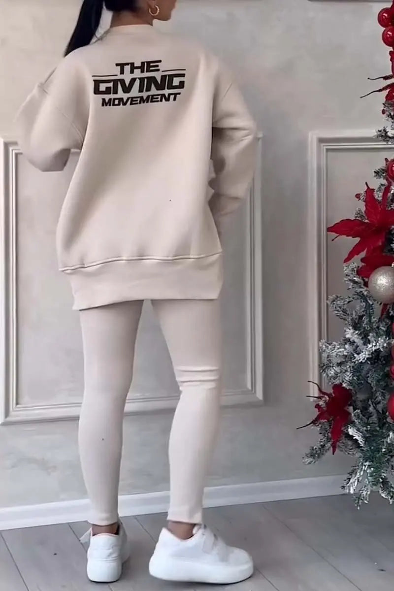 Elegant Autumn Two Piece Sweatshirt Set