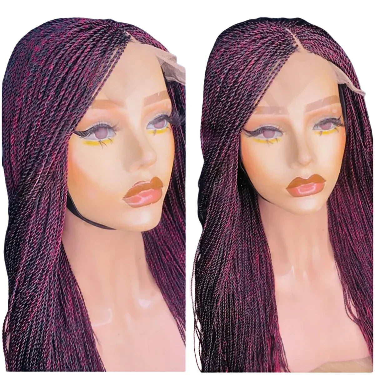 Glueless Micro Braid Braided Wig on 5x5 HD Lace Frontal Wig Customizable Tiny Braid Wig for Black Women Glueless Braid Wigs