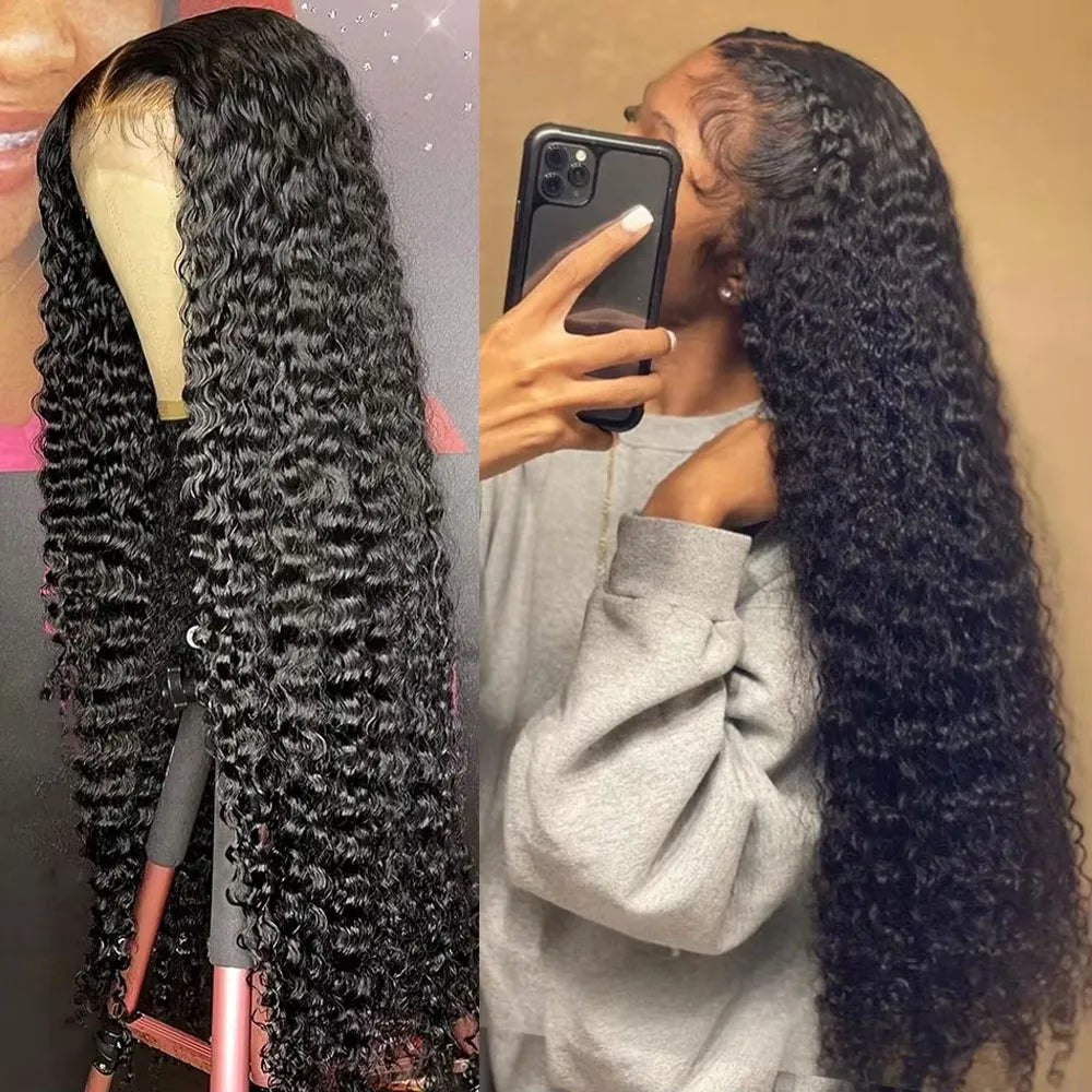 Glueless Deep Wave Lace Front Wig With Pre Plucked Hairline For Women