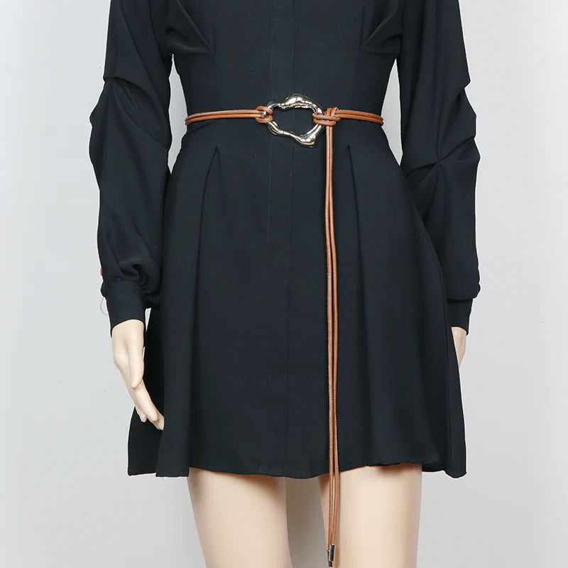 Fashion Braided Gold Knot Waist Chain Belt for Women