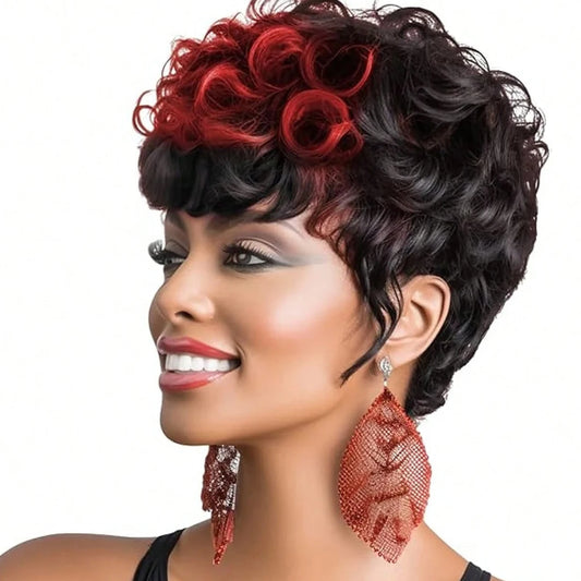 Stylish Short Curly Pixie Wig
