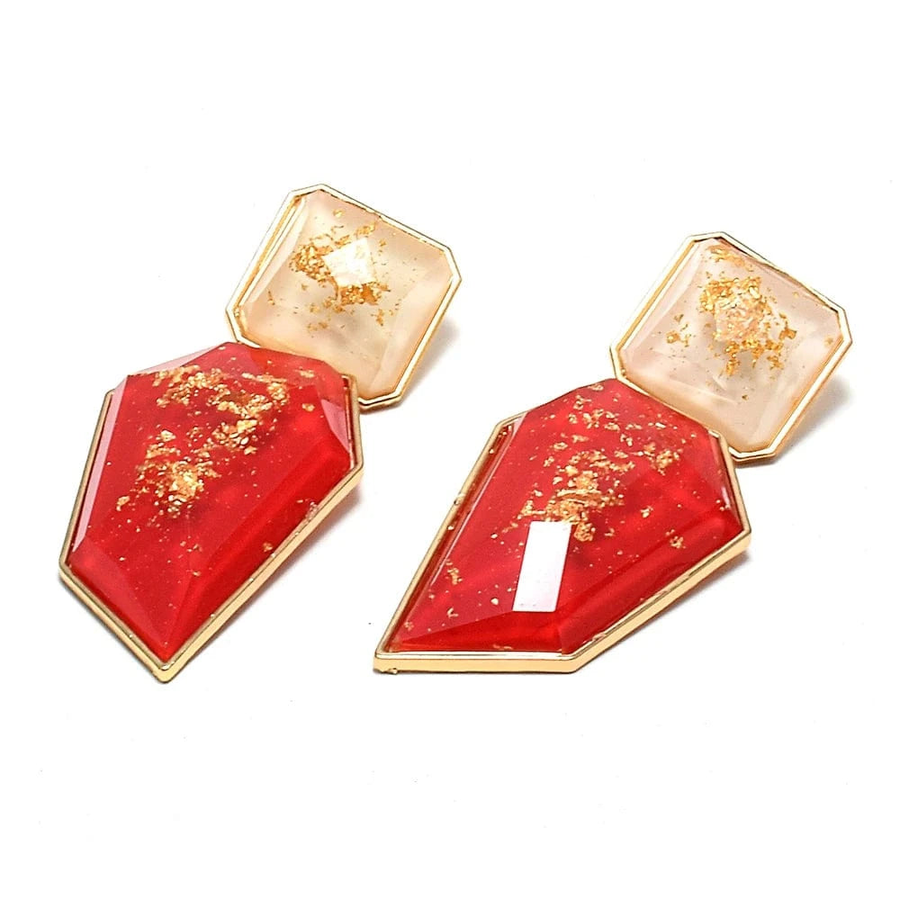 Transparent Earrings Hanging Irregular Dangle earrings High Quality Resin Drop Earrings Women's Accessories Wholesale