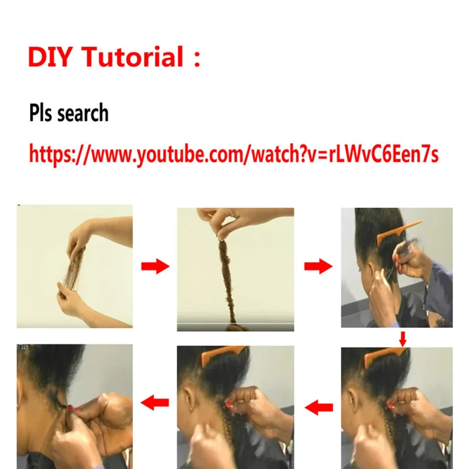 Natural Afro Kinky Bulk Braiding Hair Extensions for Women