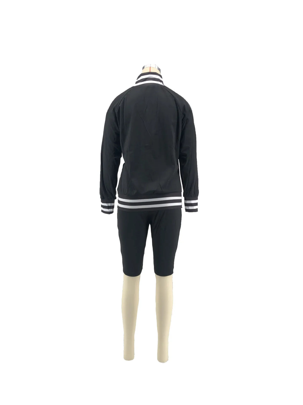 Casual Cold Shoulder Zipper Tracksuit Set for Women