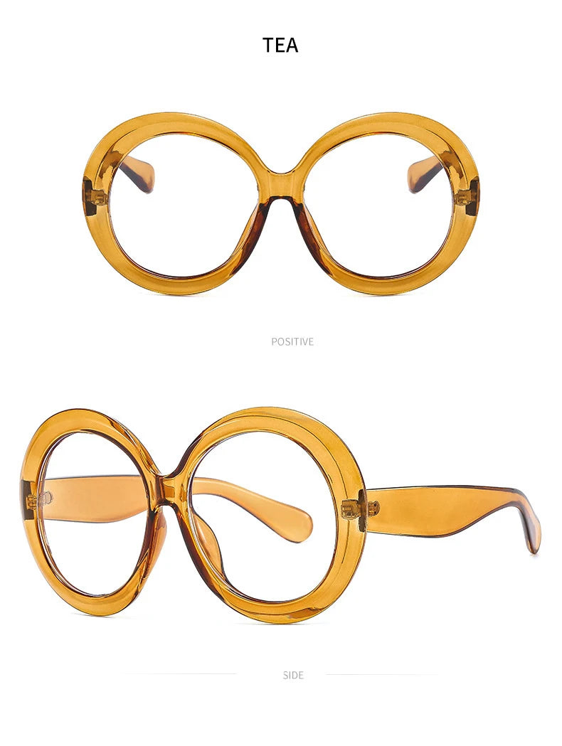 Fashionable Blue Light Round Frame Reading Glasses for Women