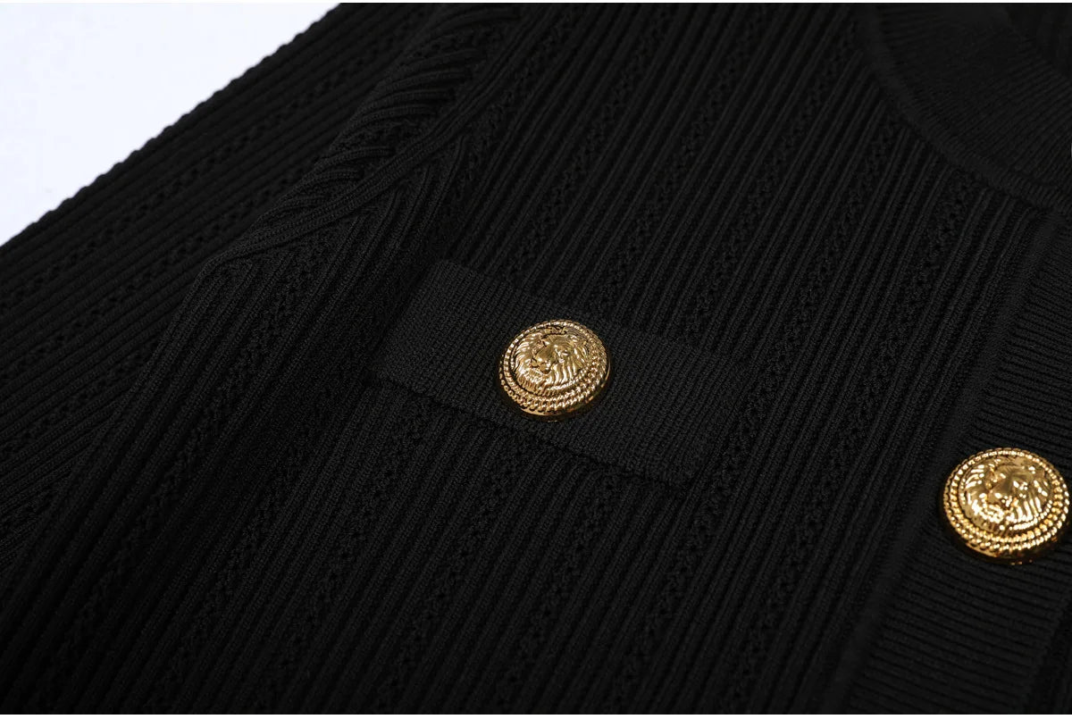 O Neck Knit Sweater Coat