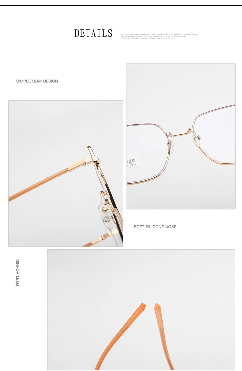 Anti Blue Light Oversized Square Glasses For Women