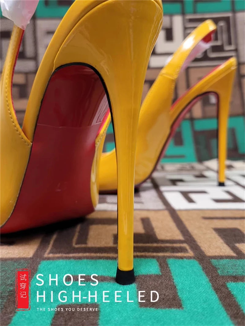 Pointed Toe Patent Leather Stiletto Heels for Women