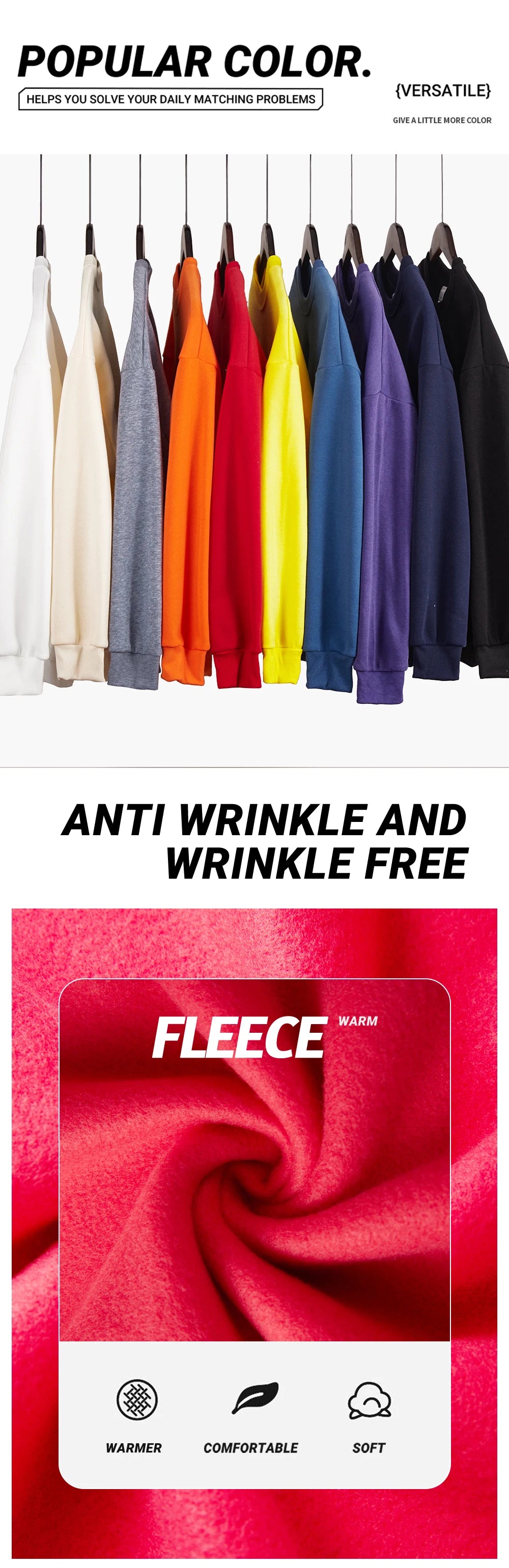 I'M Okay Letter Printed Sweatshirts Womens Autumn Winter Casual Hoodie Fleece Warm Crewneck Pullovers Street Loose Woman Clothes