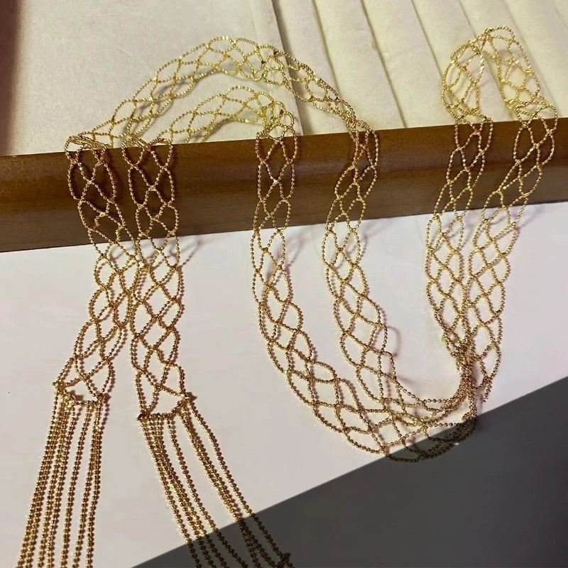 Personalized Hollow Layered Chain Necklace for Women