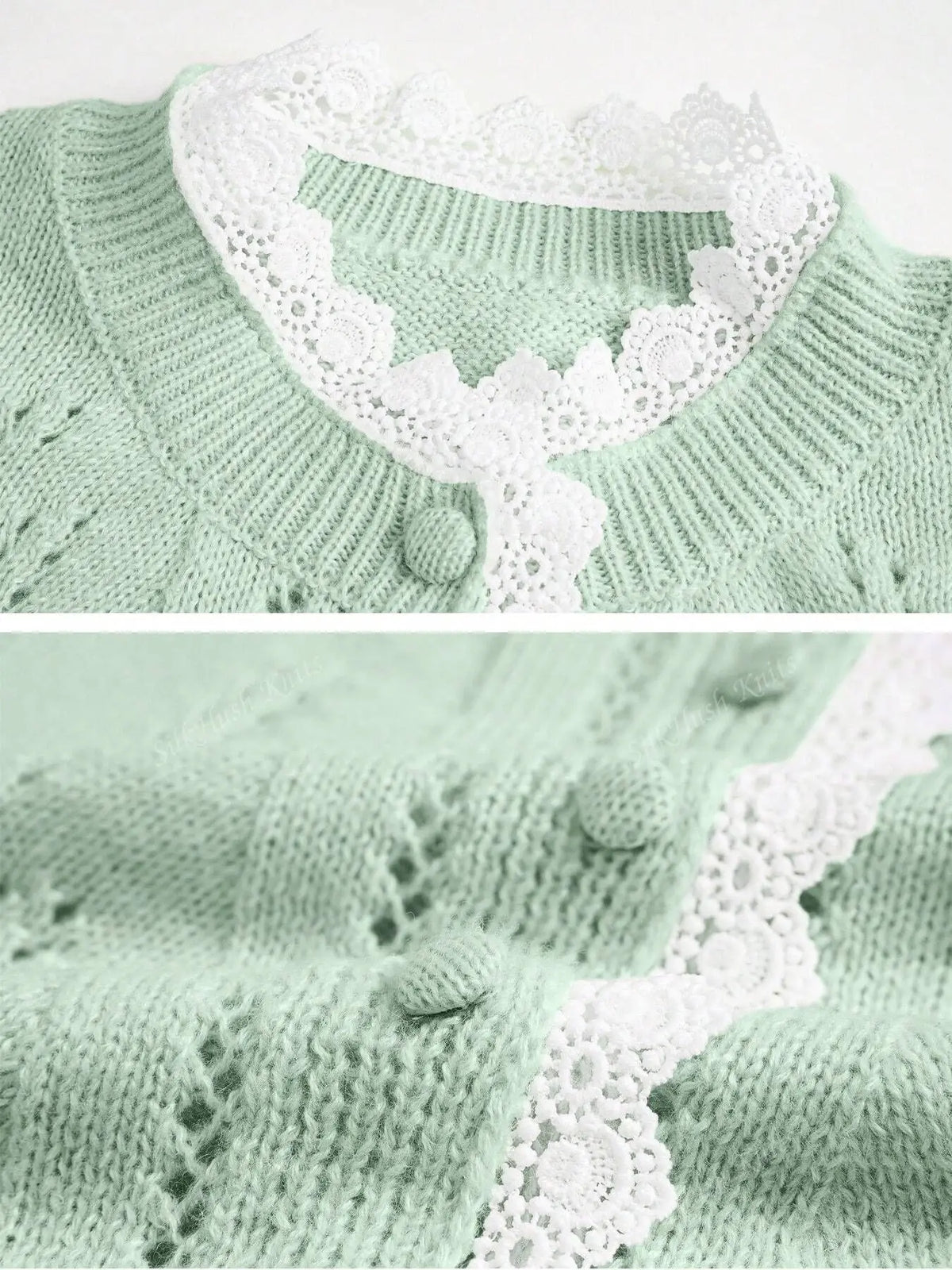 Loose Fit Hollow Out Knit Cardigan Sweater for Women