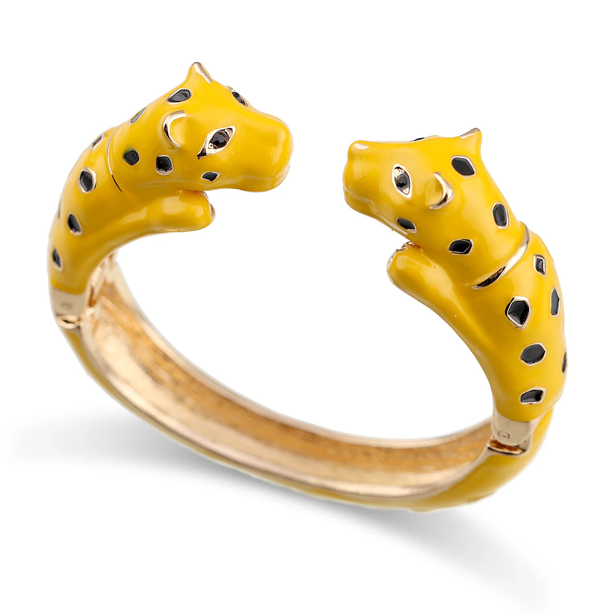 Fashion Colorful Double Leopard Cuff Bracelet for Women