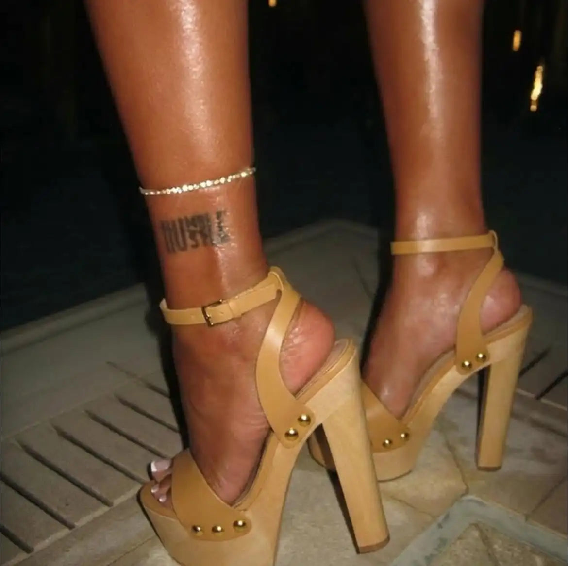 Leopard Print Rivet Adjustable Platform Sandals For Women