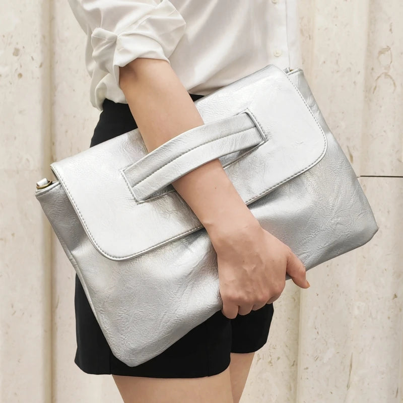 Elegant PU Leather Crossbody Envelope Clutch Bag for Women