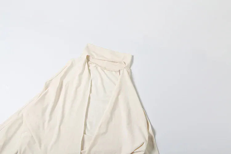 Weird Puss Sexy Turtleneck Dress Hollow Lantern Sleeve Off Shoulder Ruched Backless Stretch Birthday Party Peach Hip Y2K Bodycon