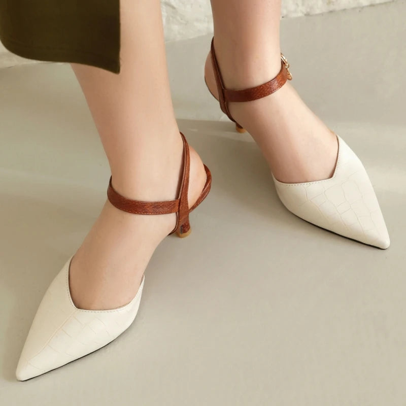 Stylish Buckle Strap High Heel Sandals